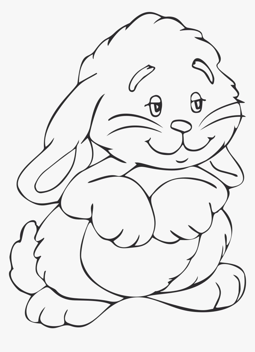 Clipart Bunny Outline Png, Transparent Png, Free Download