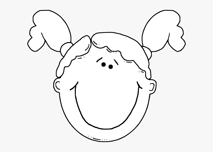 Outline, People, Kid, Girl, Young, Faces, Face, HD Png Download, Free Download