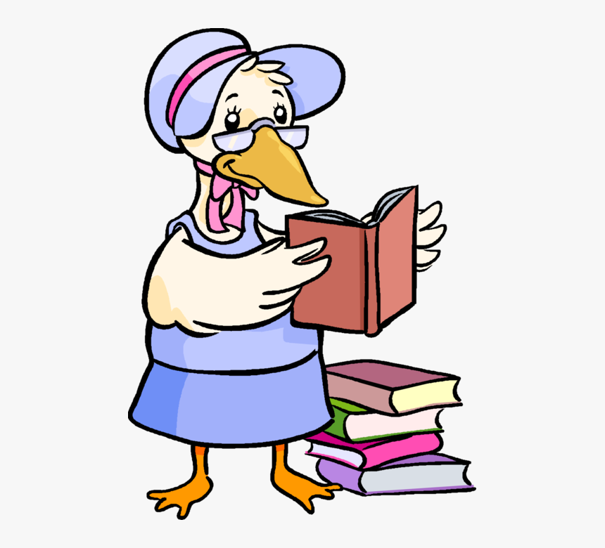 Vector Illustration Of Mother Goose Fairy Tale And - Mother Goose Reading A Book, HD Png Download, Free Download