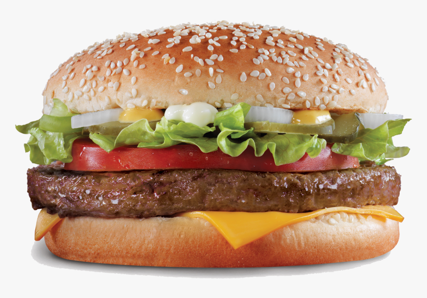 Hamburger Veggie Burger Cheeseburger Chicken Sandwich - Hamburger With Sesame Seed Bun, HD Png Download, Free Download
