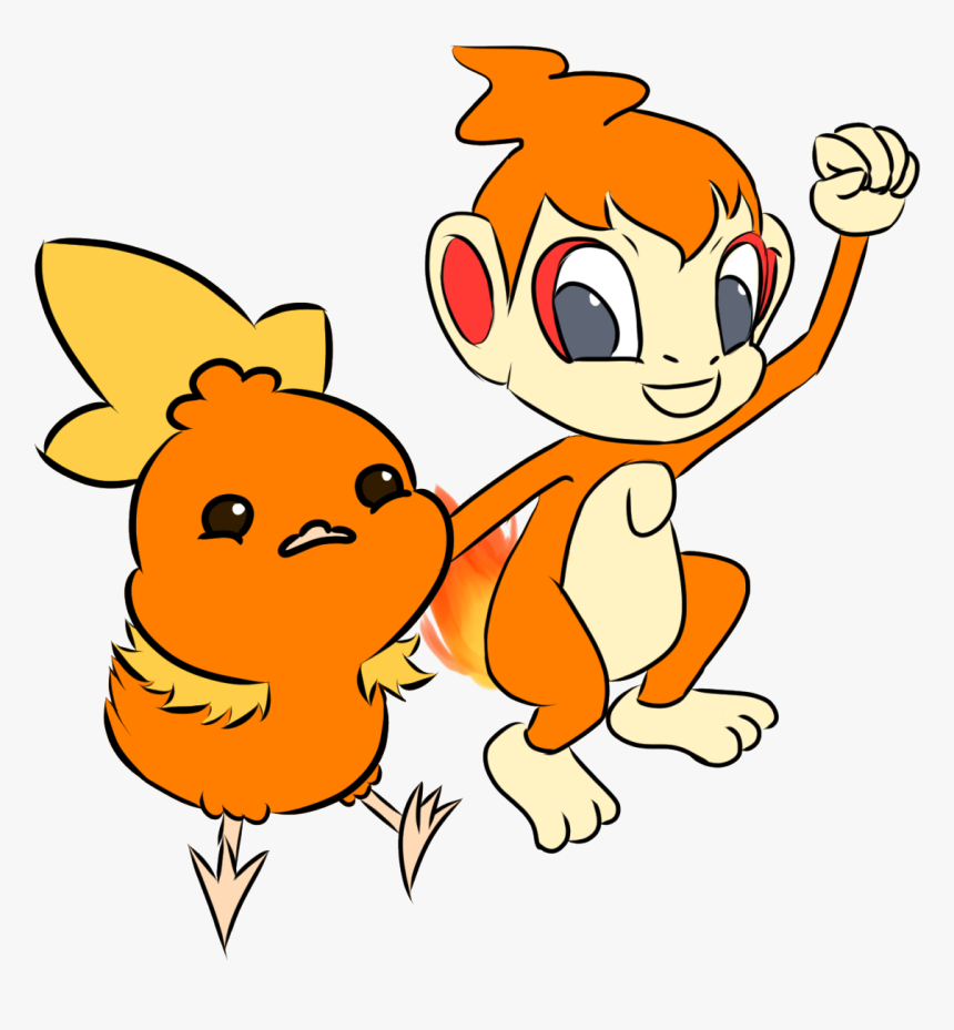 As Stated Here Torch Is Best Friends With Chimchar - Cartoon, HD Png Download, Free Download