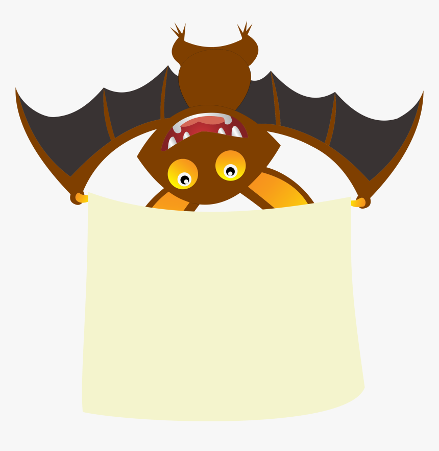 Bat Banner Vector Clipart Image - Clip Art, HD Png Download, Free Download