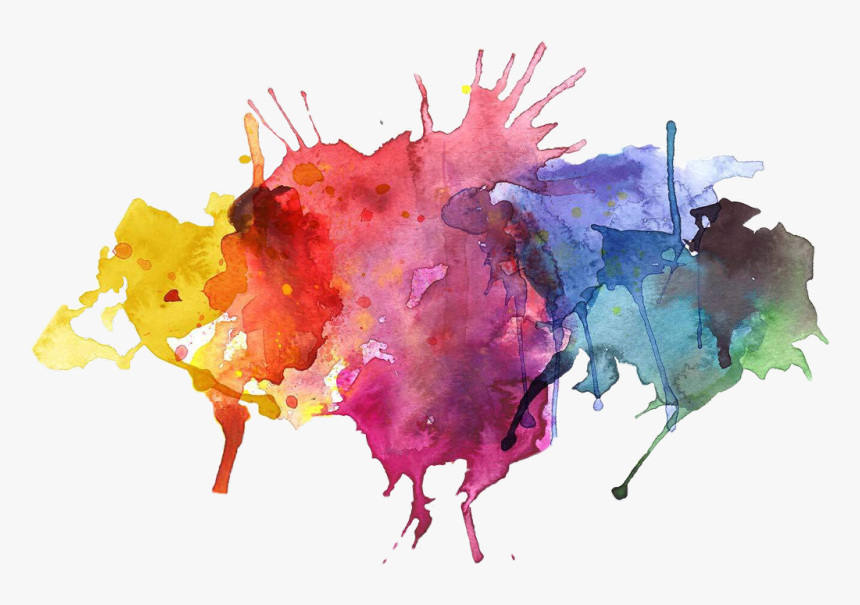 #ink #inksplatter #colourful #paint #spray #painting - Transparent Background Paint Splash, HD Png Download, Free Download