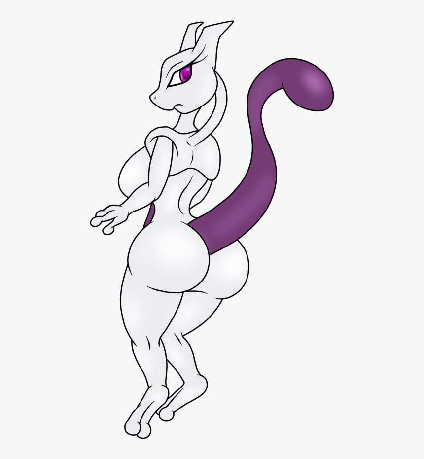 A Mewtwo Girl - Anthro Female Mewtwo, HD Png Download, Free Download