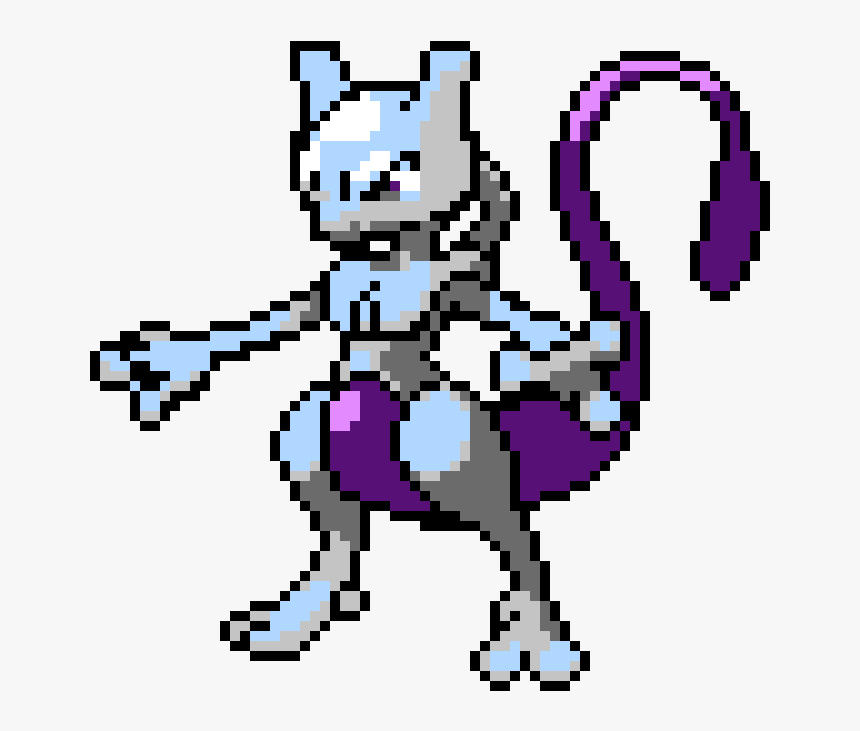 Pokemon Mewtwo Pixel, HD Png Download, Free Download