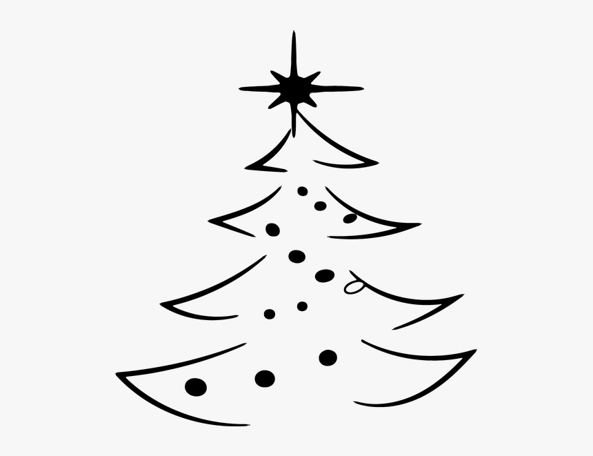 Christmas, Christmas Tree, Abstract, Fir Tree - Abstract Christmas Tree Black And White Png, Transparent Png, Free Download