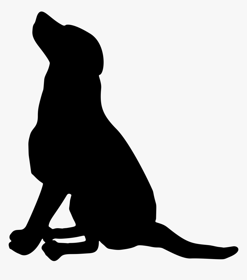 Dog Clip Art Silhouette Portable Network Graphics Cat - Sitting Dog Silhouette Png, Transparent Png, Free Download