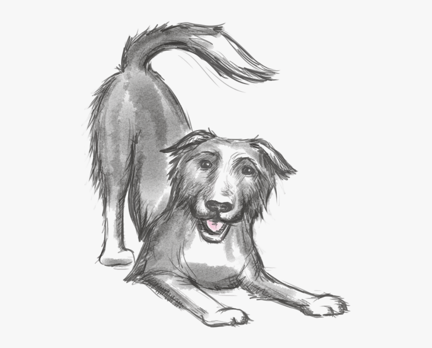 Keep The Tail Wagging Icon A Sketch Of Our Dog Blue - Dog Tail Sketch, HD Png Download, Free Download