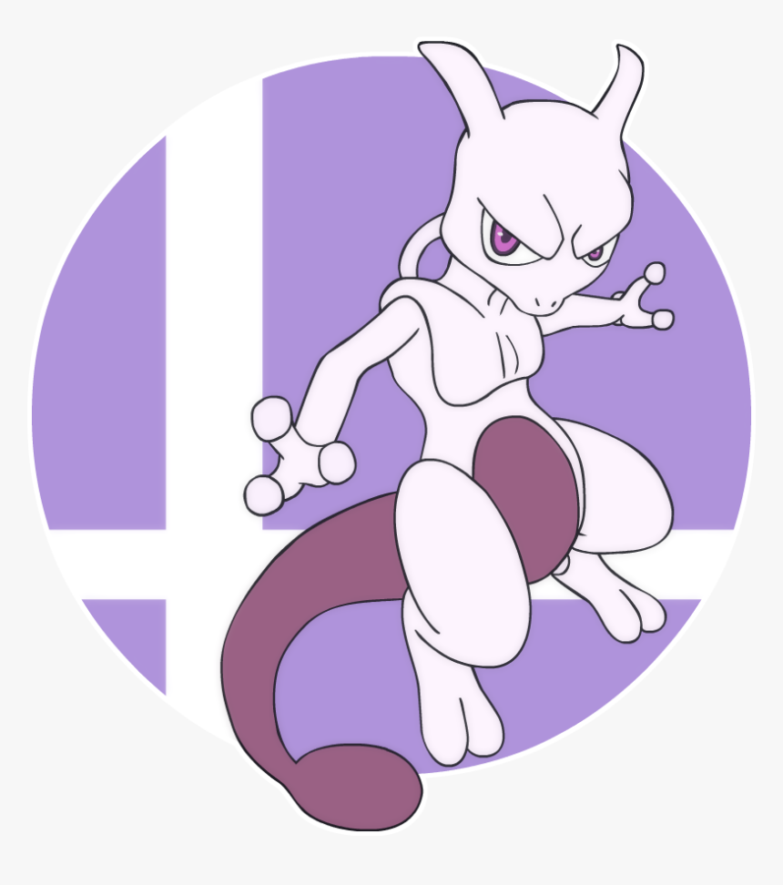 Smash 24 - Mewtwo - Cartoon, HD Png Download, Free Download