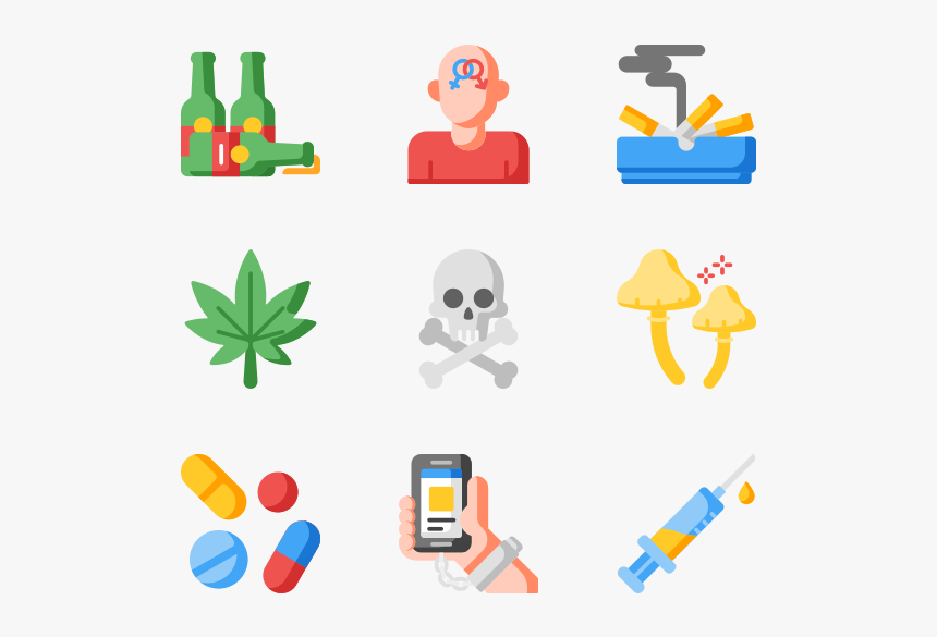 Addictions - Addict Drugs Icon Png, Transparent Png - kindpng