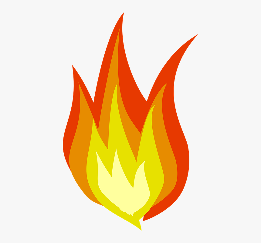 Fire, Flame, Heat, Danger, Red, Yellow - Flame Clipart, HD Png Download - k...