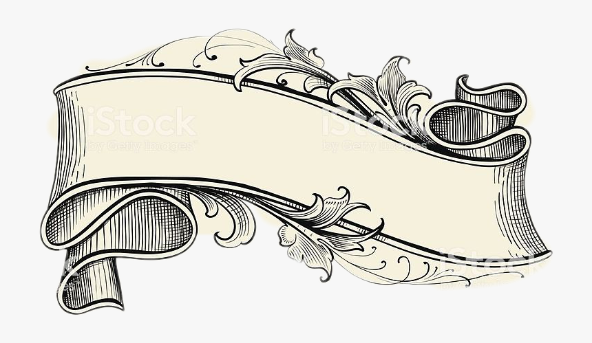 Arabesco Freetoedit - Ribbon Drawing For Tattoos, HD Png Download, Free Download