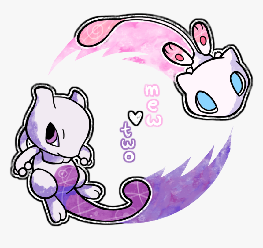 - Mew Y Mewtwo Chibi Clipart , Png Download - Chibi Mew And Mewtwo, Transparent Png, Free Download