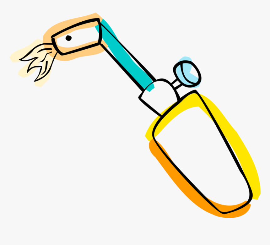Vector Illustration Of Plumbers Handheld Blowtorch, HD Png Download, Free Download