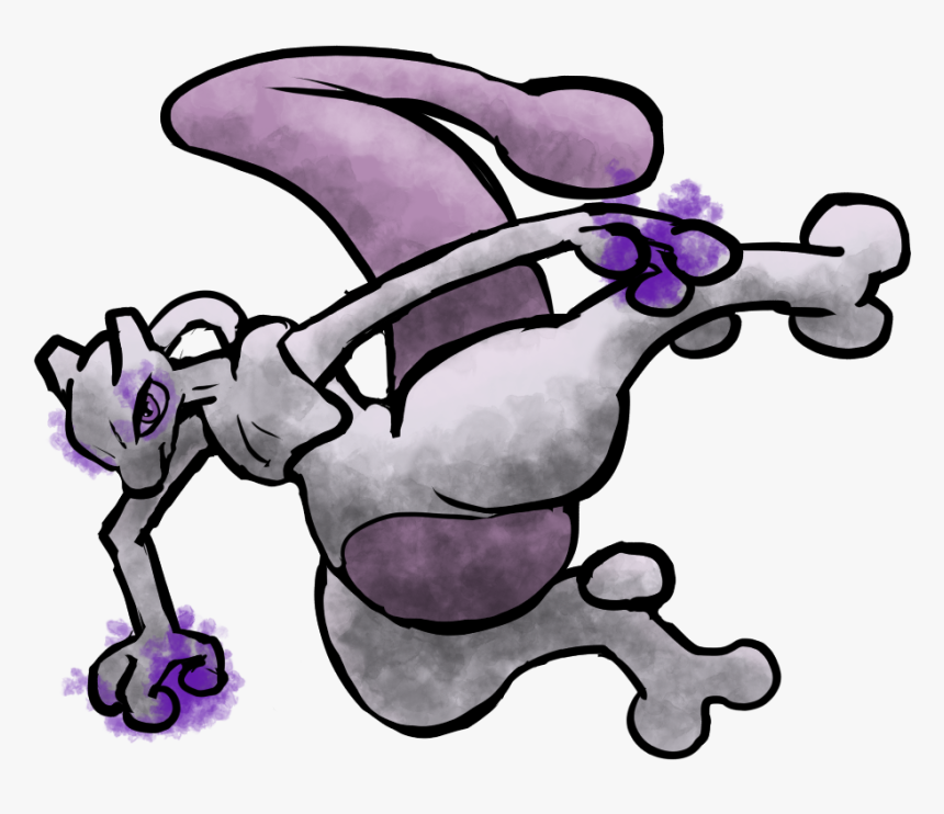 Mewtwo Mewing - Cartoon, HD Png Download, Free Download
