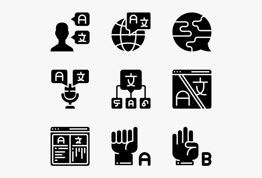 Language - Icons Shopping Png, Transparent Png, Free Download