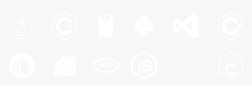 Coding Language Icons White, HD Png Download, Free Download
