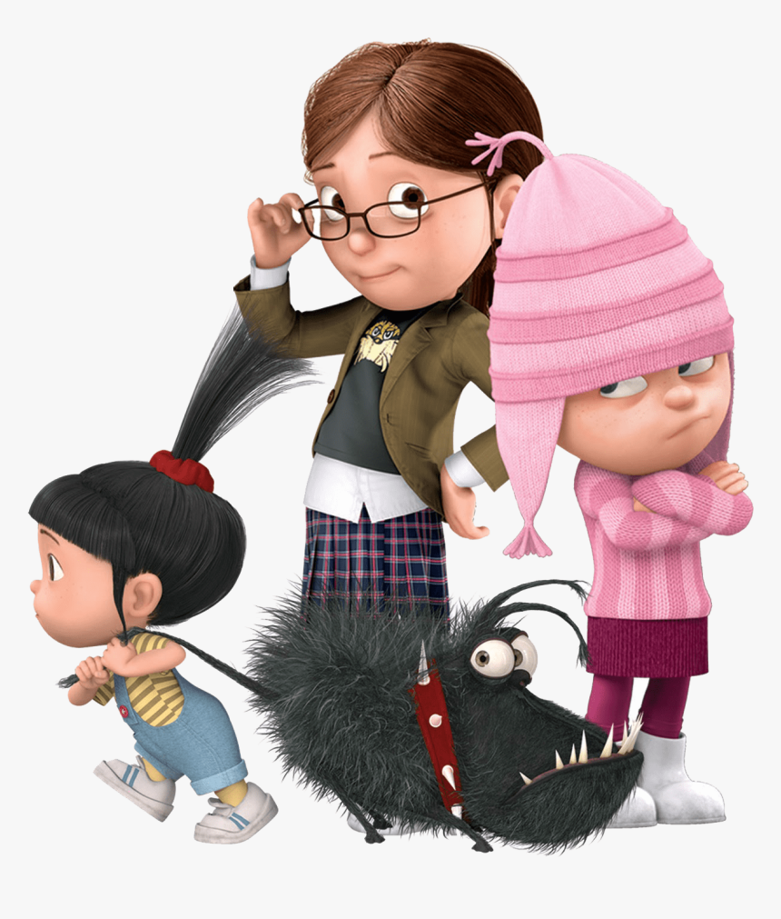 Kids And Dog Despicable Me - Meu Malvado Favorito Meninas, HD Png Download, Free Download