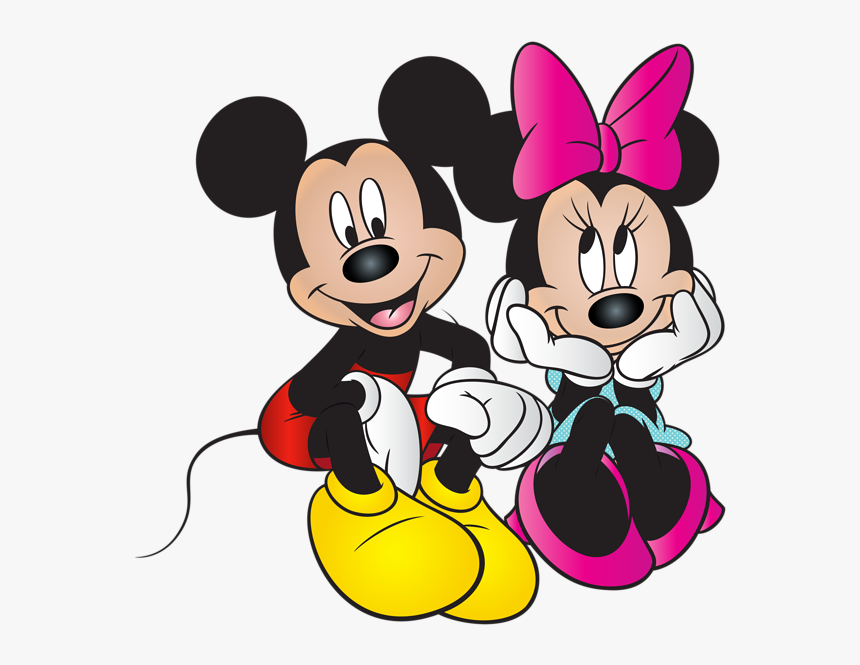 Mickey And Minnie Mouse Free Png Clip Art Image - Mickey Mouse Y Minnie Png, Transparent Png, Free Download