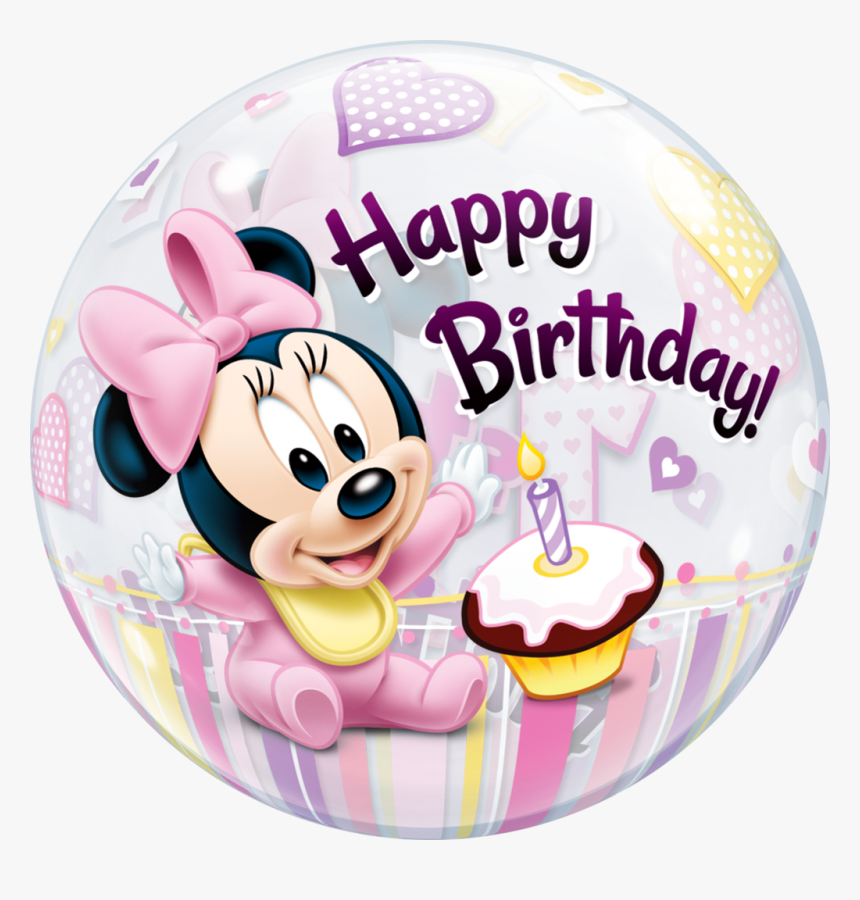 Minnie Mouse Clipart 1st Birthday - Happy Birthday 1st Girl, HD Png Download, Free Download