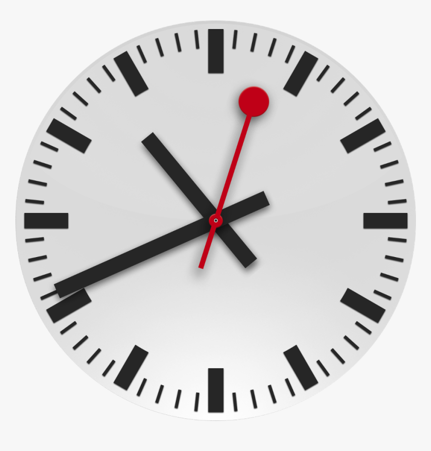 Clock Png Image - Swiss Railway Clock Icon, Transparent Png, Free Download