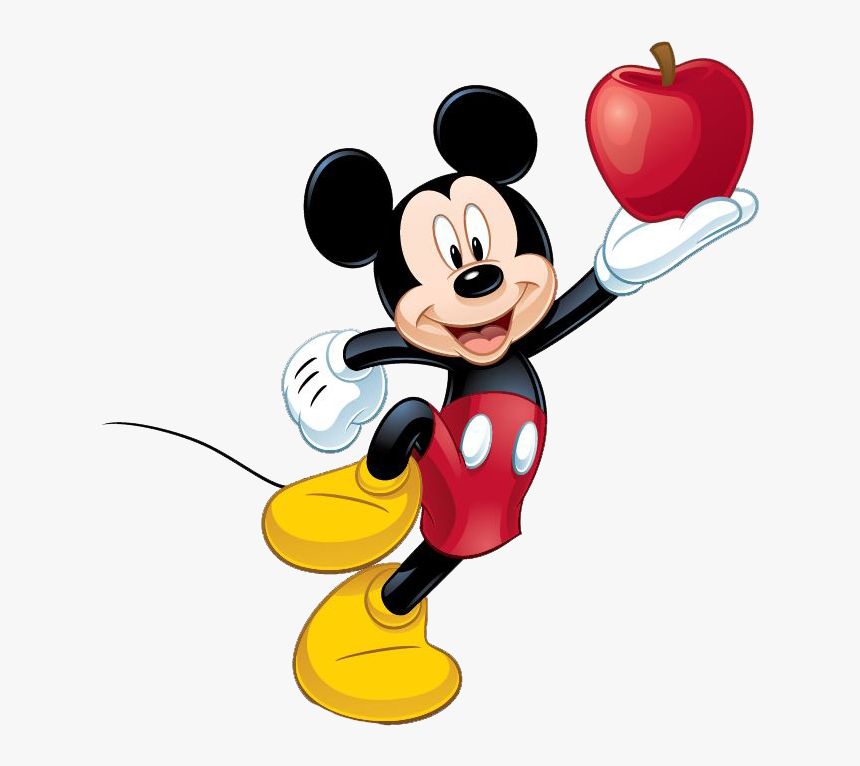 Mickey Mouse Png - Mickey Mouse Apple Clipart, Transparent Png, Free Download