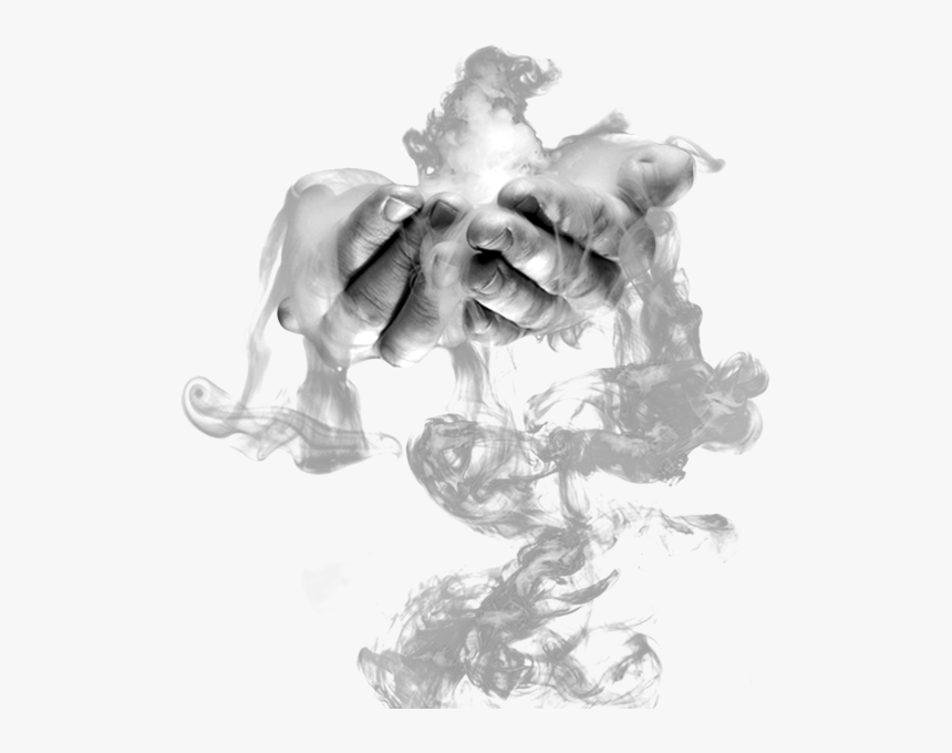 Hand Holding Smoke - Smoke Hand Transparent, HD Png Download, Free Download