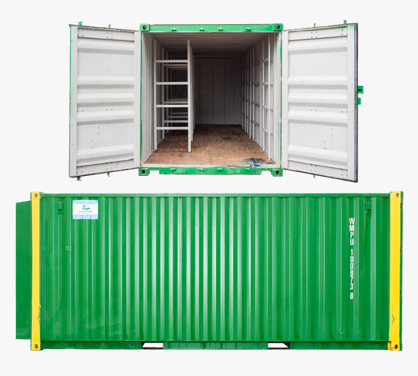 Green,shipping Container,shed,freight Transport - Green Shipping Container Png, Transparent Png, Free Download