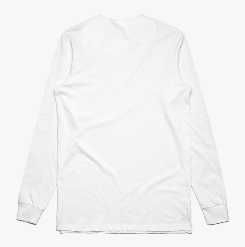 White Long Sleeve Shirt Back, HD Png Download, Free Download
