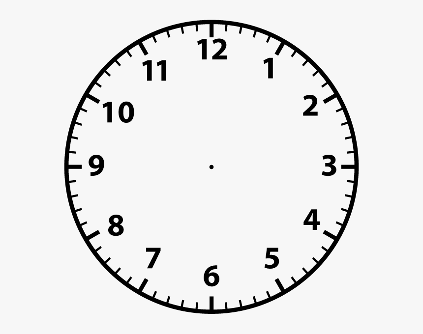 Clock Template Png - Blank Analogue Clock Face, Transparent Png, Free Download