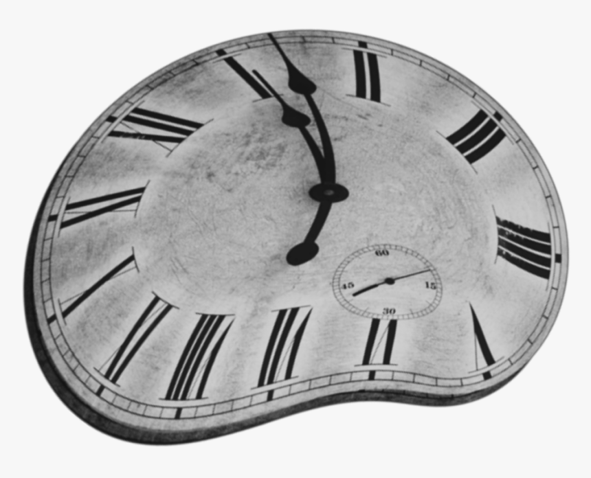 #blackandwhite #time #clock #distorted - Wall Clock, HD Png Download, Free Download