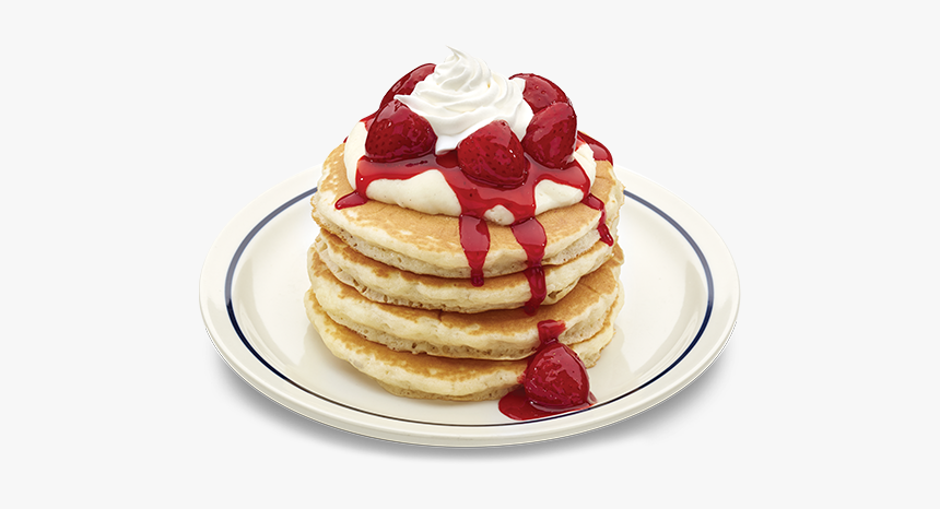 Ihop Strawberry And Cream Pancakes, HD Png Download, Free Download