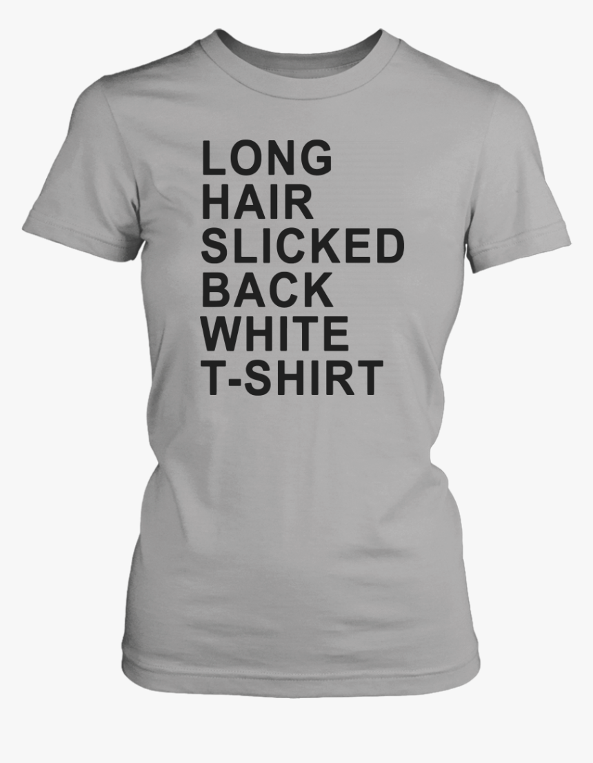 Long Hair Slicked Back White T-shirt - Active Shirt, HD Png Download, Free Download