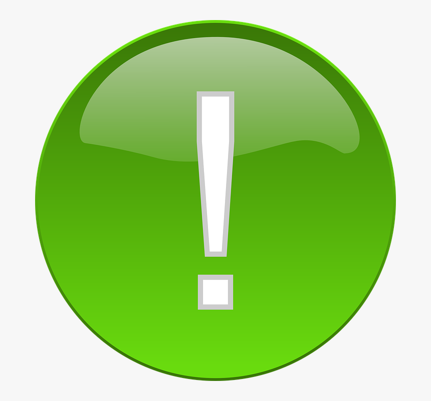 Mark, Button, Exclamation, Icon, Sign, Symbol - Green Exclamation Mark Clipart, HD Png Download, Free Download