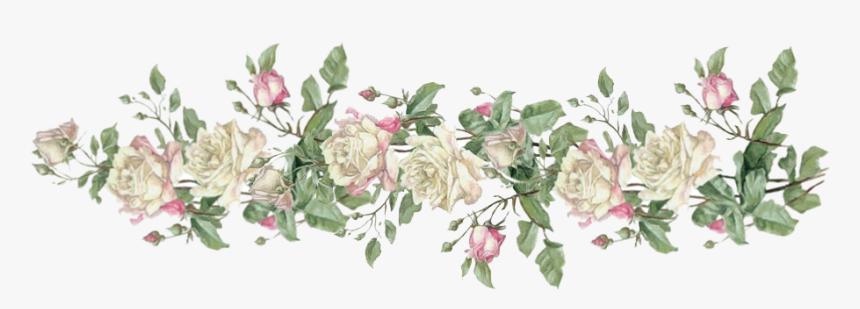 Border Vintage Flower Png, Transparent Png, Free Download