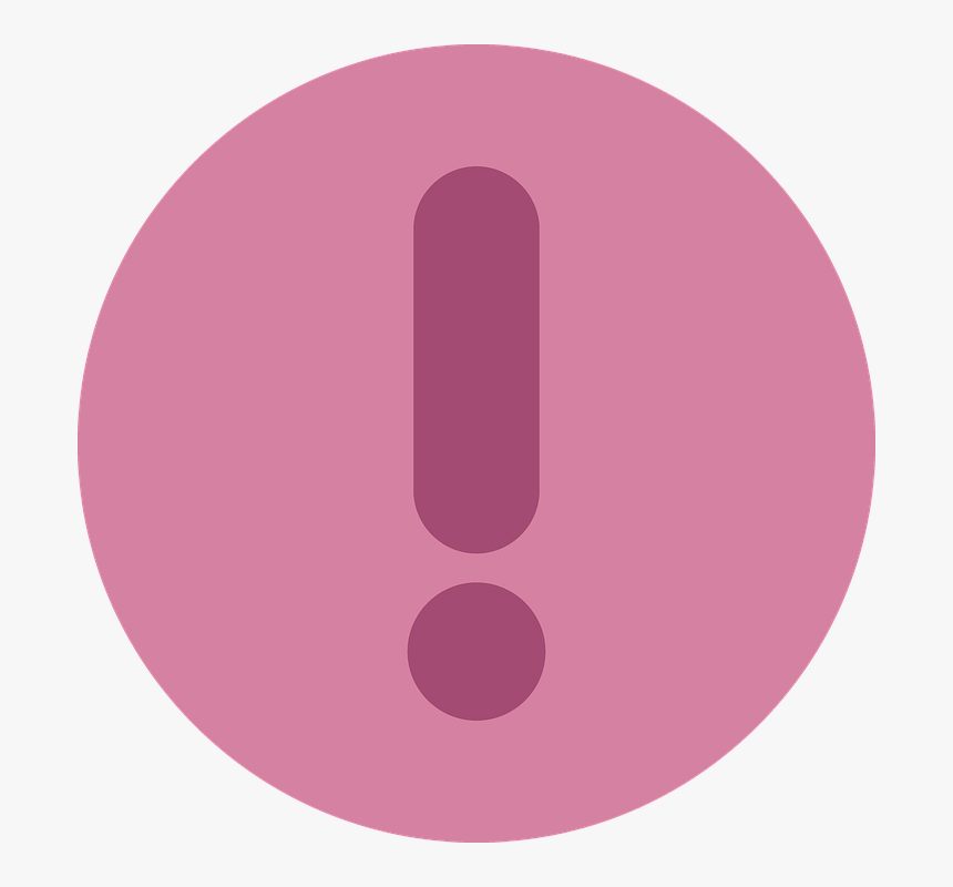 Exclamation Point, Exclamation Mark, Attention, Problem - Light Pink Exclamation Point, HD Png Download, Free Download