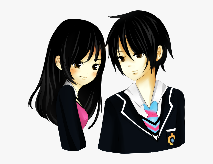 Anime Love Couple Png Pic - Png Couple Sticker Love, Transparent Png, Free Download