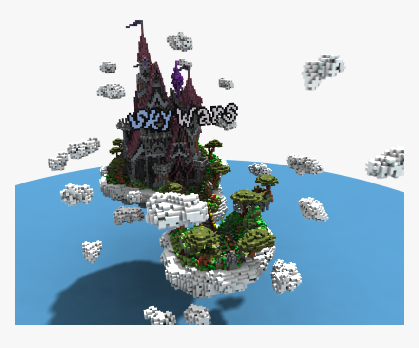 Fantasy Cloud Castle Spawn/hub Colorful - Tree, HD Png Download, Free Download