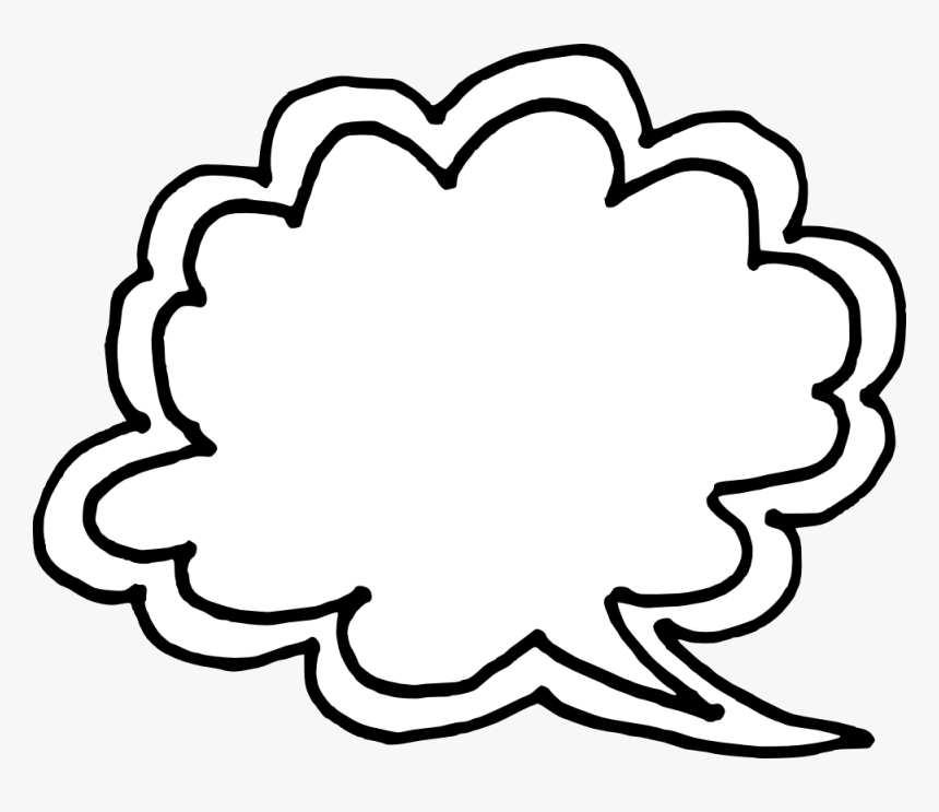 Thought Bubble Sketch Png - Drawn Speech Bubble Png, Transparent Png, Free Download