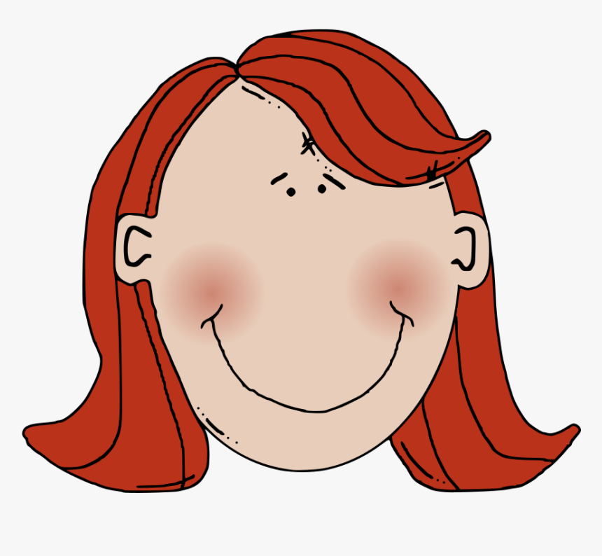 Womans Face With Red Hair Svg Clip Arts - Red Hair Clip Art, HD Png Download, Free Download