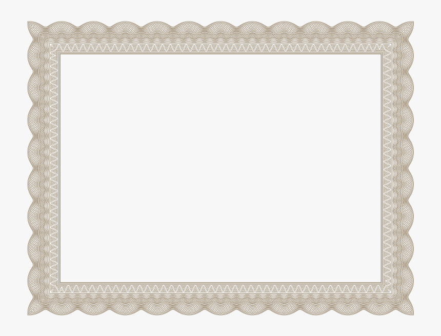 Formal Certificate Border 1 Png Brown - Certificate Background High Resolution, Transparent Png, Free Download