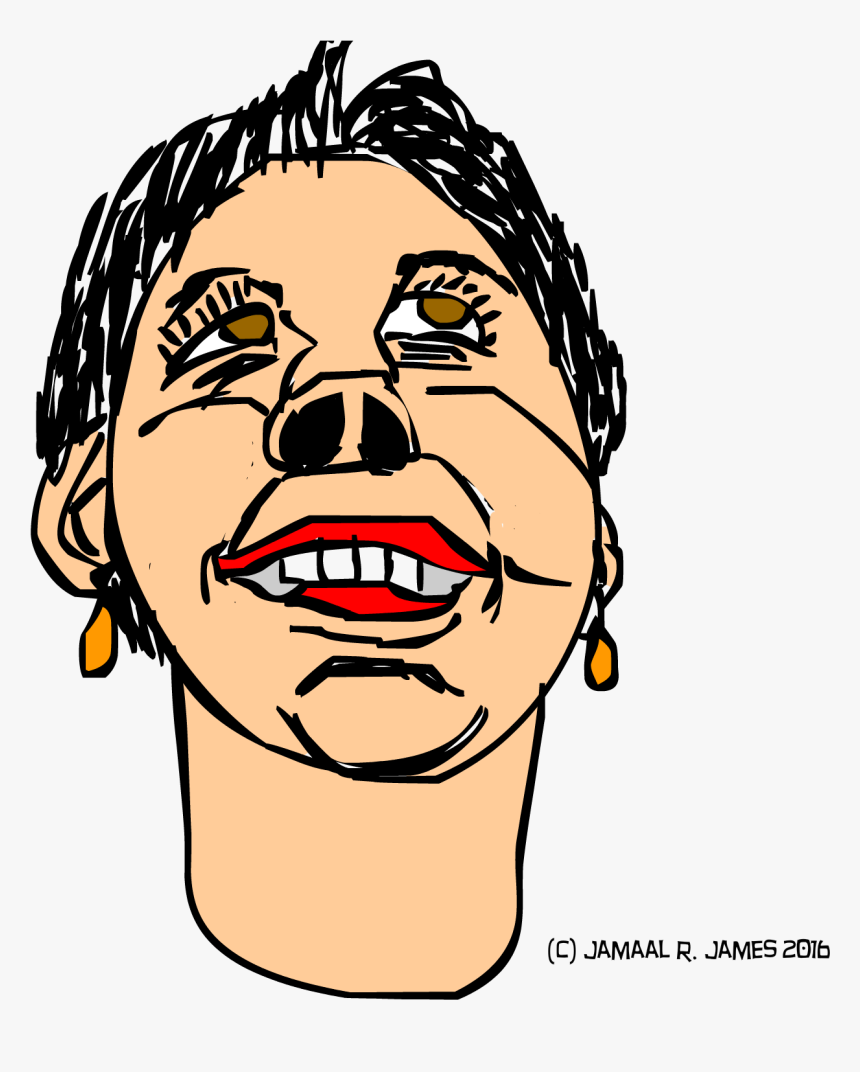 Woman"s Face Underneath Reference Created By Cartoonist - Cartoon, HD Png Download, Free Download