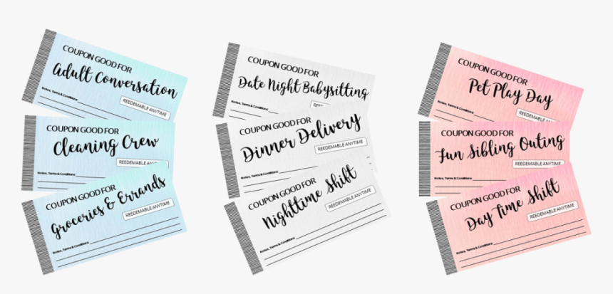 Give The Gift Of Help Printable Coupons For New Expecting - Baby Shower Voucher Ideas, HD Png Download, Free Download