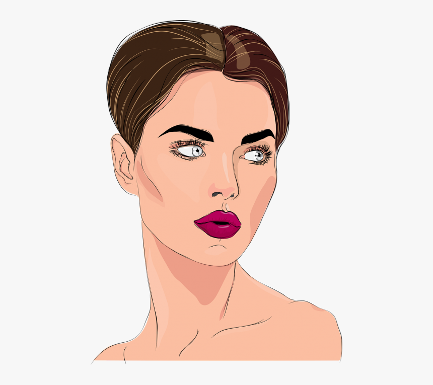 Woman Face Portrait - Kadın Yüz Portresi, HD Png Download, Free Download