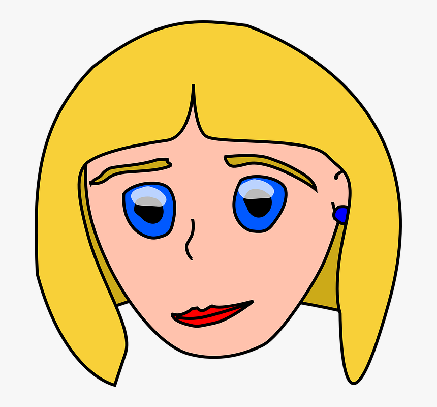 Blonde, Head, Woman, Girl, Face, Person, Hairstyle - Mum Face Clipart, HD Png Download, Free Download