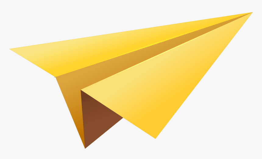 Yellow Paper Plane Png, Transparent Png, Free Download
