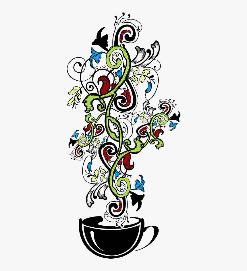 Colorful Coffee Png, Transparent Png, Free Download