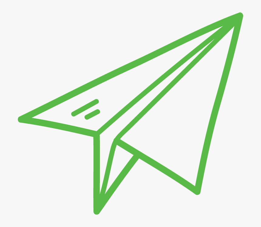 Green Line Png - Paper Airplane No Background, Transparent Png, Free Download