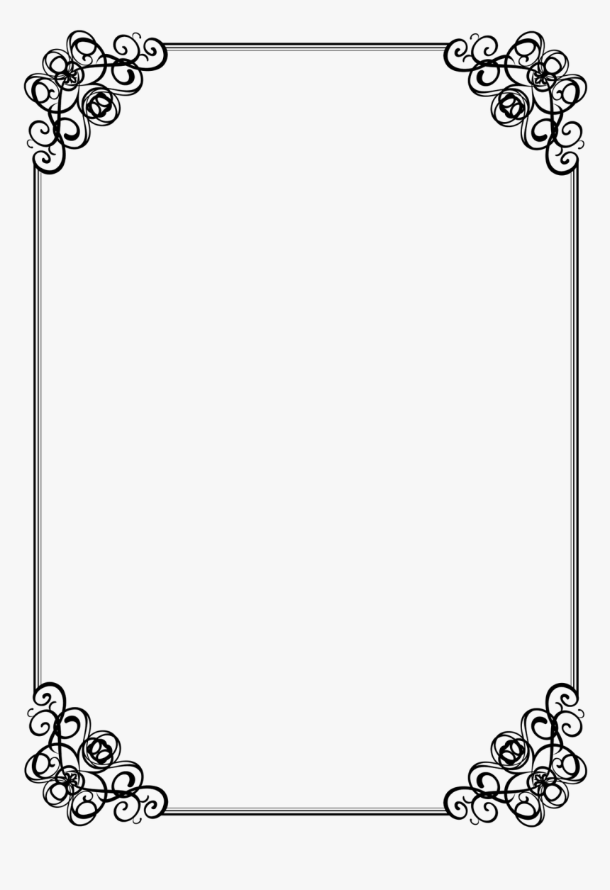 Kerawang Warisan - Border Design Black And White Simple, HD Png Download, Free Download