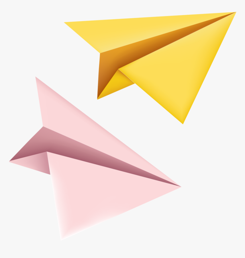 Png Photo, Yellow Paper, Paper Plane, Clip Art, Yellow, - Origami Planes Clipart, Transparent Png, Free Download